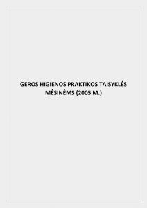 Geros higienos praktikos taisyklės mėsinėms