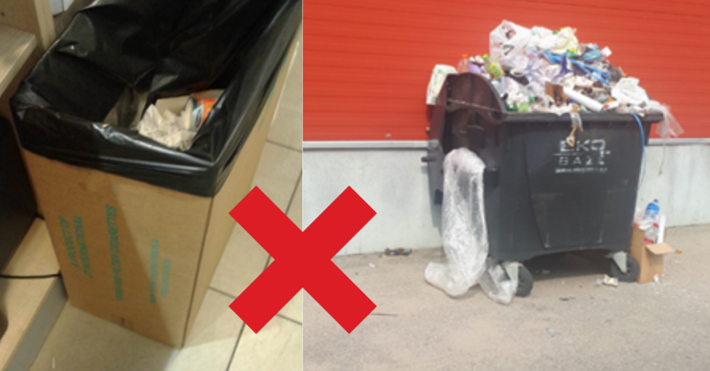 Maisto tvarkymo procese susidariusios ne gyvūninės kilmės maisto ir ne maisto atliekos surenkamos į specialias talpas.