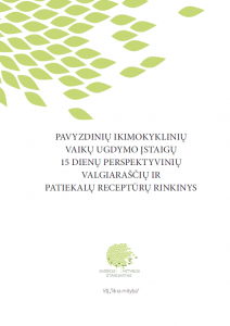 Pavyzdinių ikimokyklinių vaikų ugdymo įstaigų 15 dienų perspektyvinių valgiaraščių ir patiekalų receptų rinkinys
