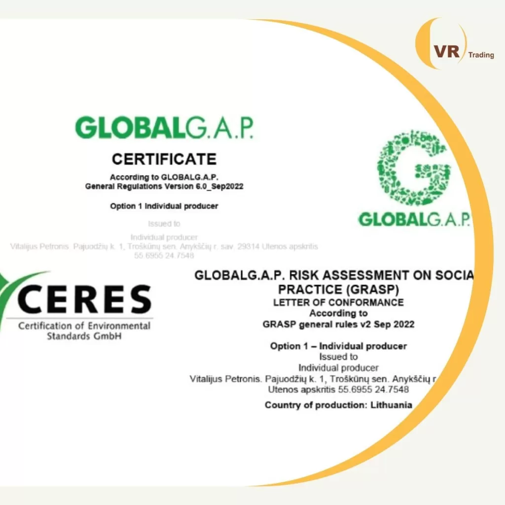 Dar vieni klientai su Global G.A.P. ir GRASP sertifikatais! Dar vieni klientai su Global G.A.P. ir GRASP sertifikatais!