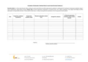 Šiluminio apdorojimo temperatūros ir laiko registravimo forma
